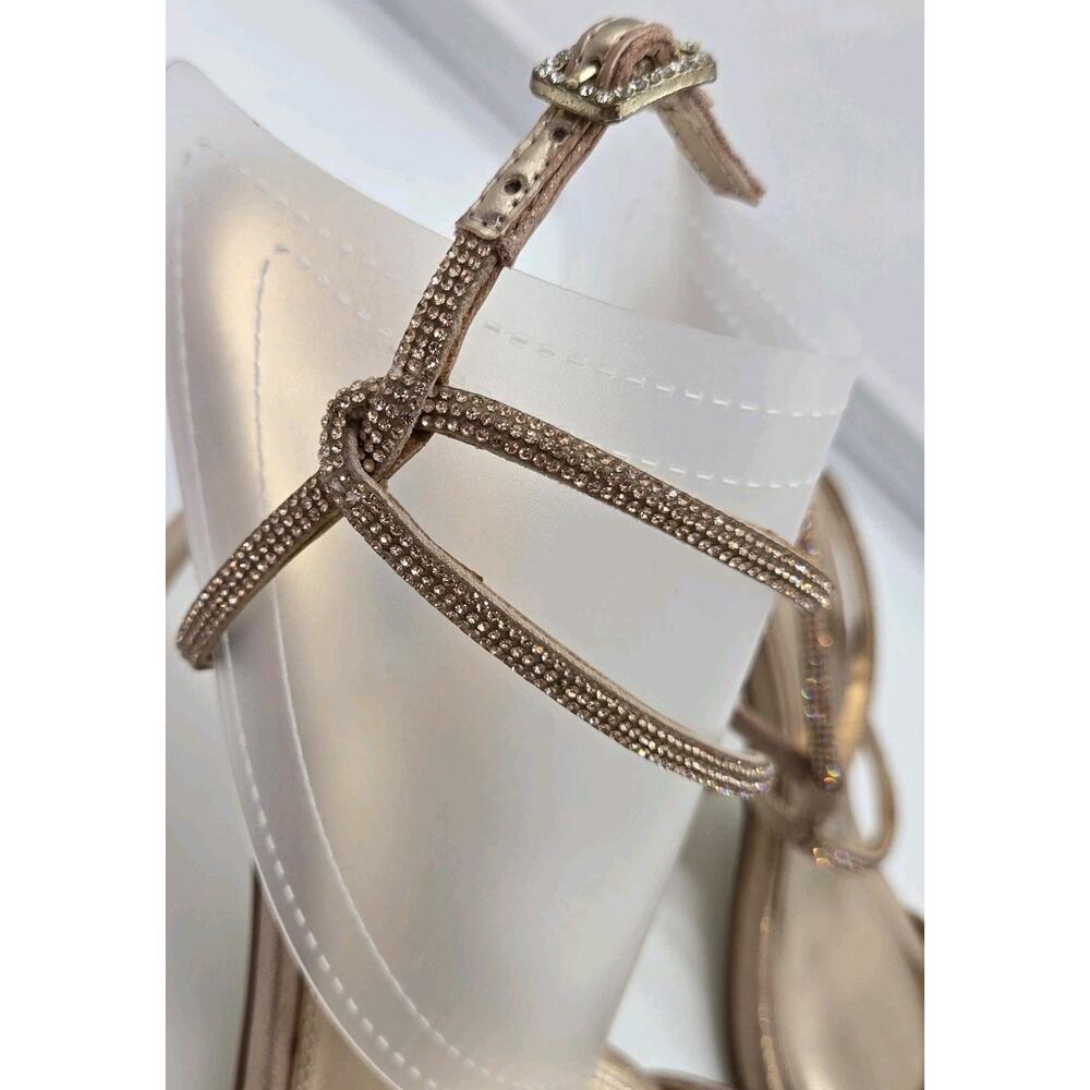Dune London Majesty Rose Gold Rhinestone Kitten Heel Sz 8 39EU NEW Glam Wedding - Picture 4 of 11